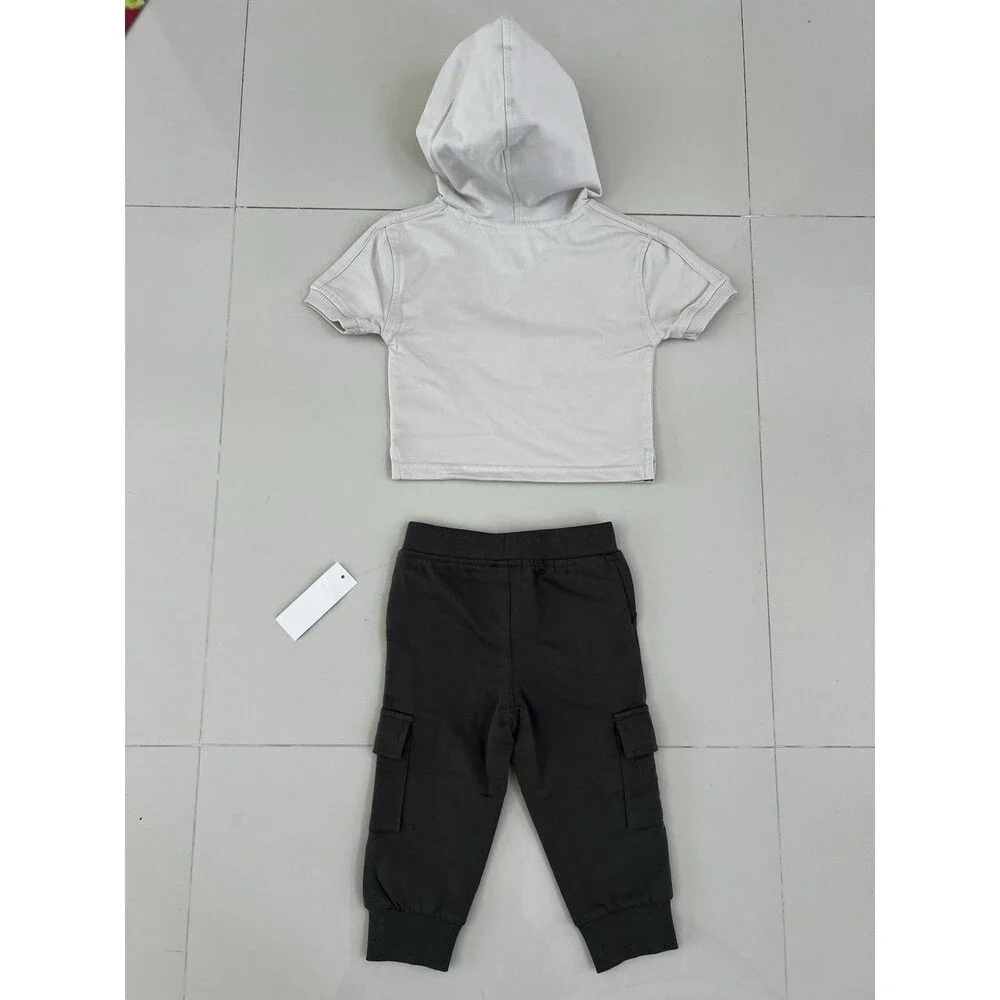 $50 Calvin Klein Jeans Baby Boy Sweatshirt & Cargo Jogger 2 Piece Outfit Set 12m